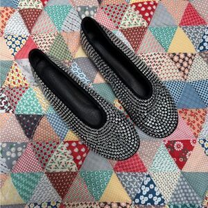 Studded Black Flats Tony Bianca size 9 1/2 women us